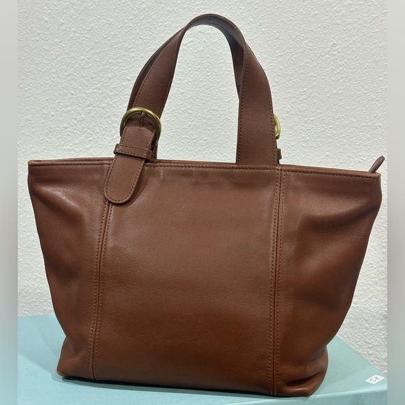 Vintage Coach British Tan Leather Waverly Tote Bag - Picture 2 of 12